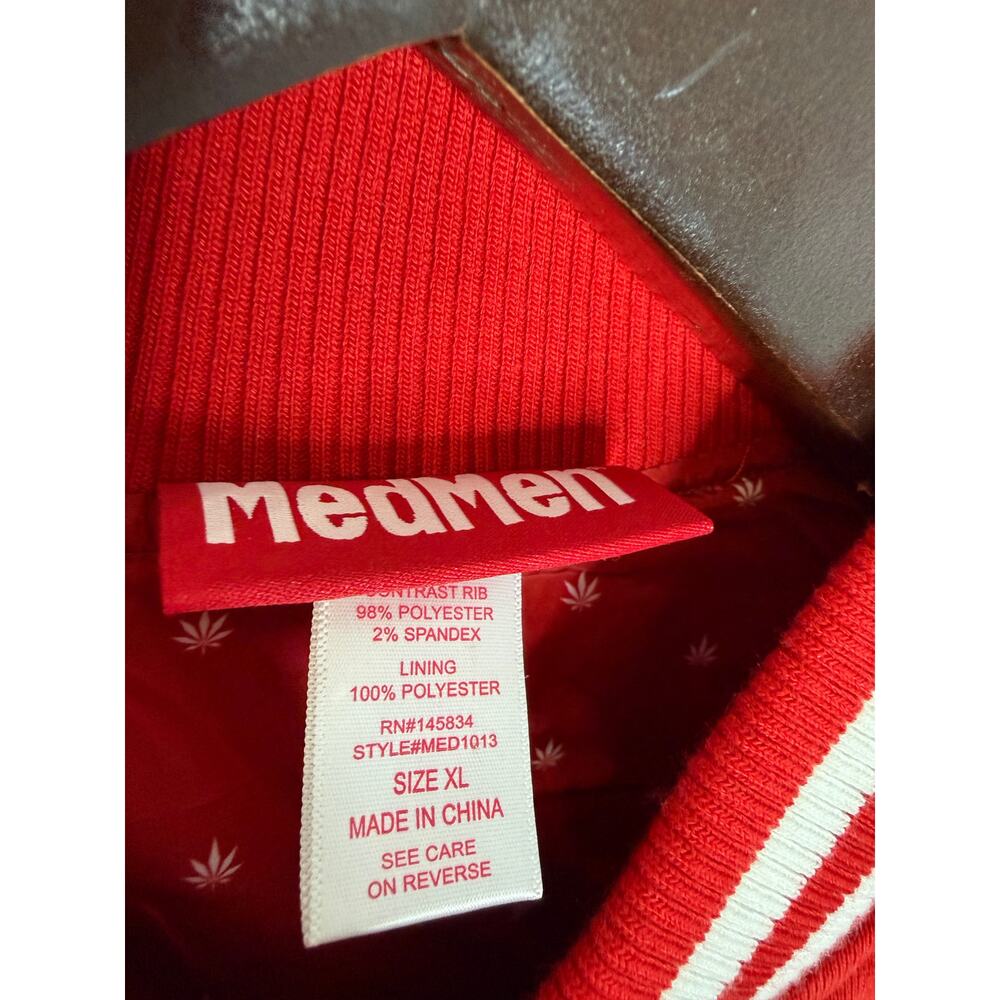 Medmen Red Versatile Bomber Jacket Unisex Sz XL - Picture 3 of 10